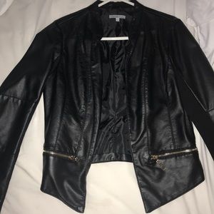 Black Leather Jacket Charlotte Russe